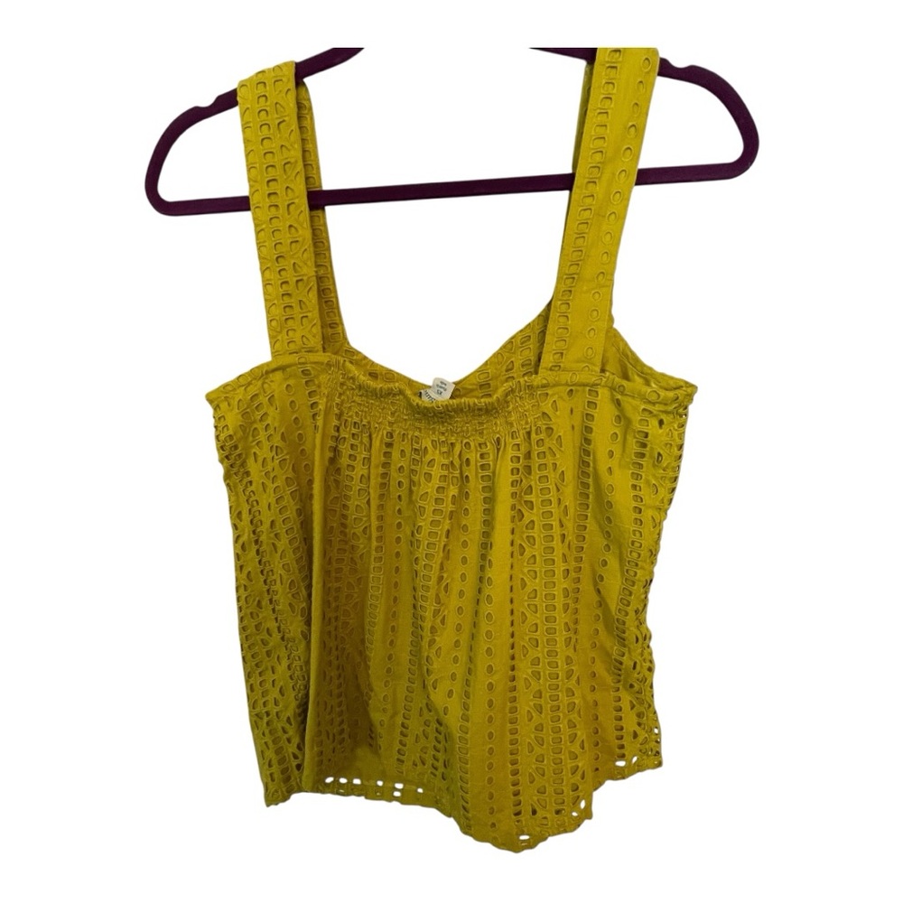 Sundance Yellow Cropped Tank with embellishments - Picture 3 of 4